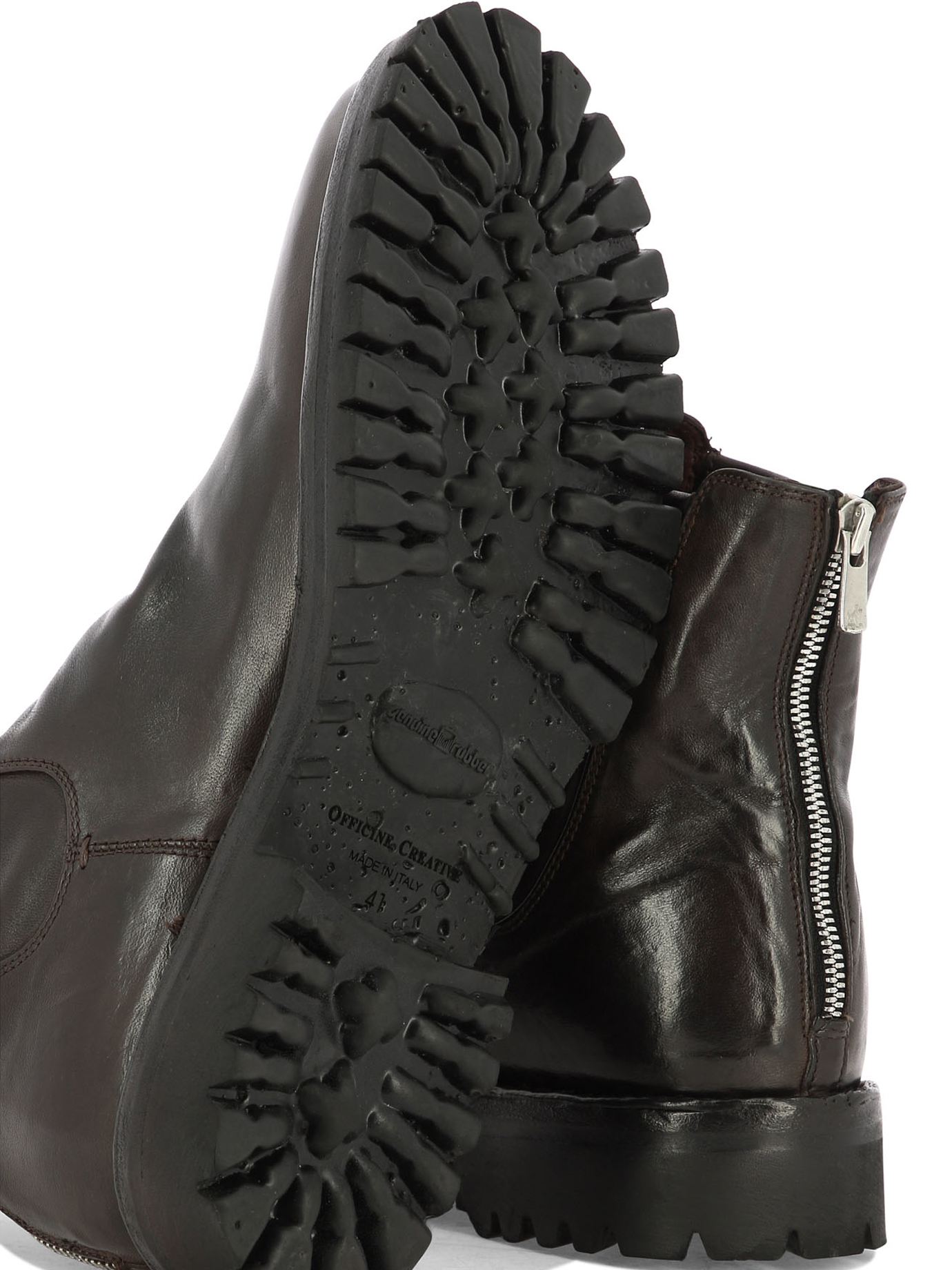 OFFICINE CREATIVE Brown Iconic ankle boots